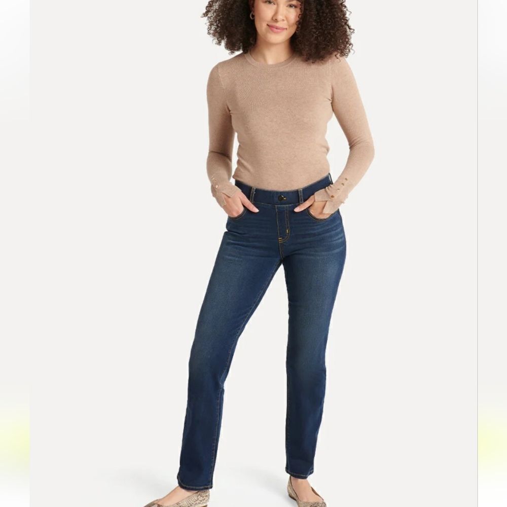 Betabrand Straight Leg 4 Pocket Yoga Denim‎ Size Medium